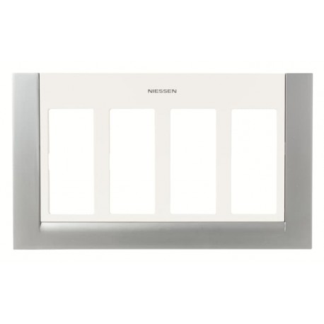 Niessen 2CLA117400T1401 Placa caja/zocalo 4 columnas TT